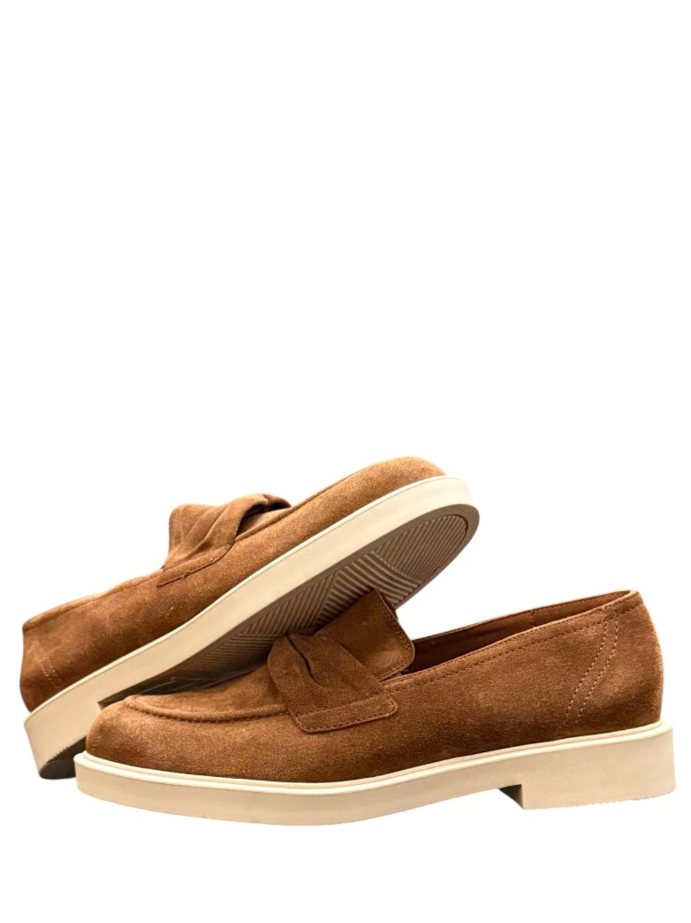 PAUL GREEN - TOFFEE NUT BROWN SUEDE LEATHER “SADIE” LOAFERS